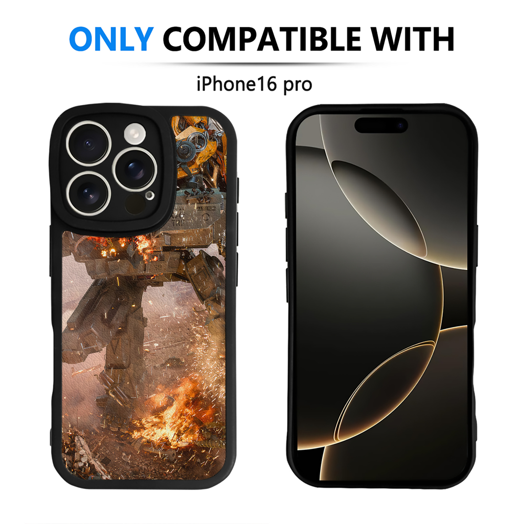 （画像用） Transformers トランスフォーマー 【iPhone 16シリーズ対応】シリコンスマホケース（レザー調） 材質：シリコン